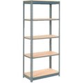 Global Equipment Heavy Duty Shelving 36"W x 18"D x 84"H With 5 Shelves - Wood Deck - Gray 717308